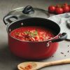 Everyday 5 Qt Aluminum Nonstick Covered Dutch Oven – Metallic Red