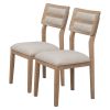 TREXM Classic and Traditional Style 6 - Piece Dining Set, Includes Dining Table, 4 Upholstered Chairs & Bench (Natural Wood Wash)