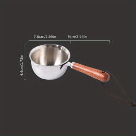 1pc; Melting Pot; Stainless Steel Double Spouts Pot; For Melting Chocolate; Warming Oil; And More; Mini Stuff; Kitchen Gadgets; Home Kitchen Items (size: 120ml Small)