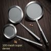 1pc Fat Skimmer Spoon; Stainless Steel Fine Mesh Skimmer; Strainer Spoon For Removing Grease Fat And Foam; Kitchen Tools